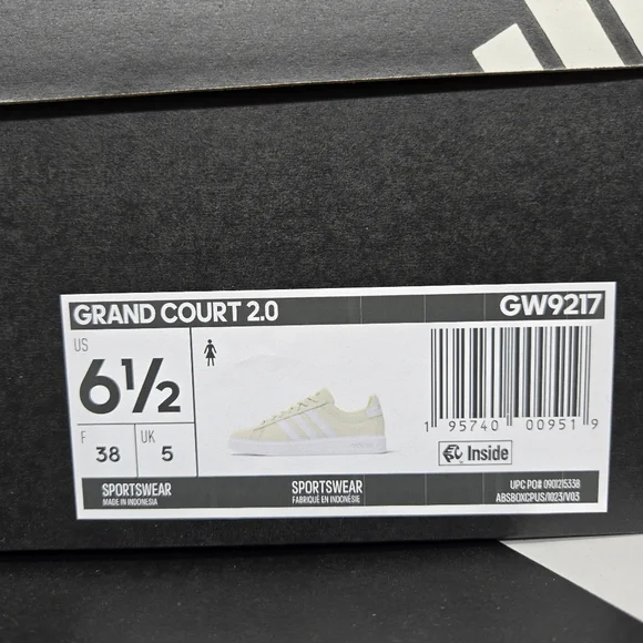 New adidas Grand Court 2.0 Alumina Cloud White Women's Shoes Size 6.5 - Picture 8 of 8